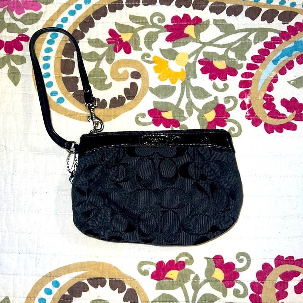 Brand New Black Coach Wristlet